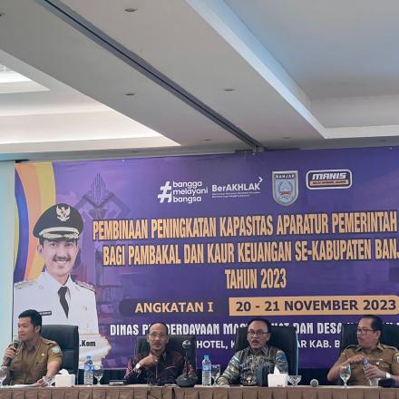 PERANGKAT DESA GUNUNG ULIN IKUTI PENINGKATAN KAPASITAS DARI DPMD KAB.BANJAR